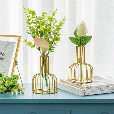 Gold Käfig Vase