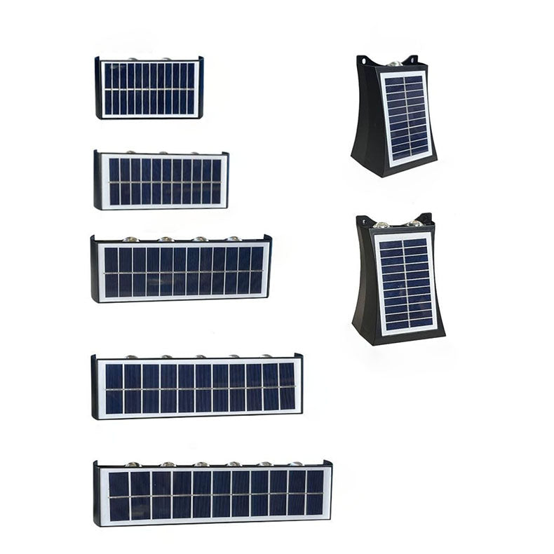 Moderne Einfachheit Solar wasserdichte rechteckige ABS PMMA LED Wandleuchte Lampe für Outdoor-Terrasse