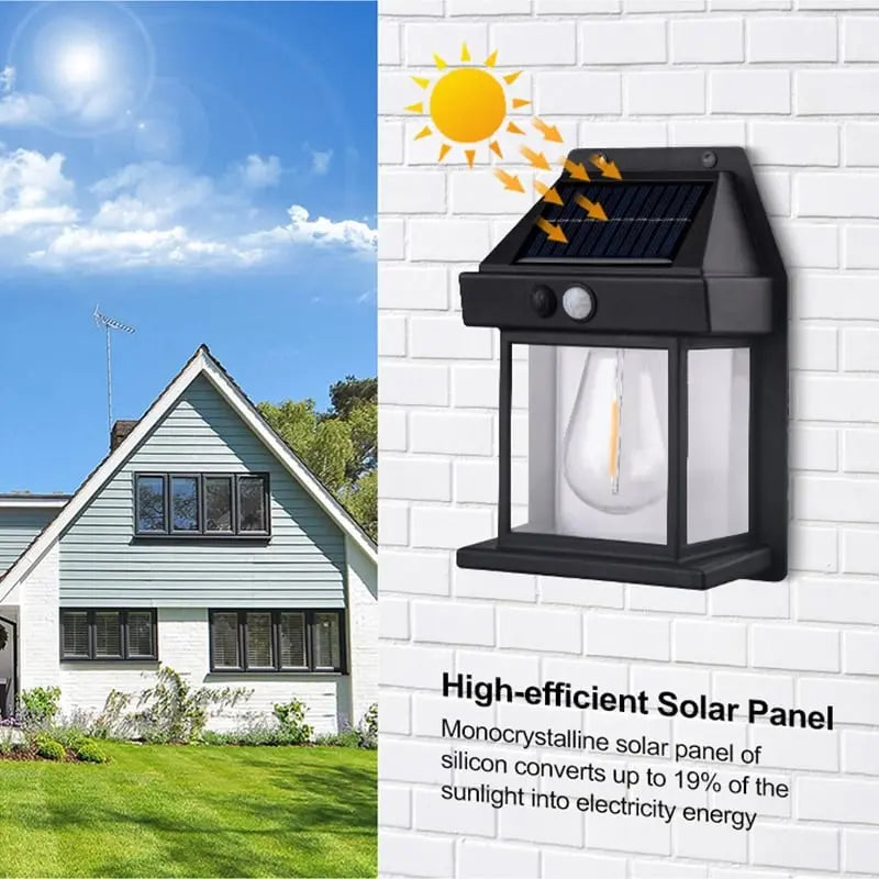Solar-Wandleuchte für den Außenbereich – Mit Bewegungssensor & Dämmerungsautomatik