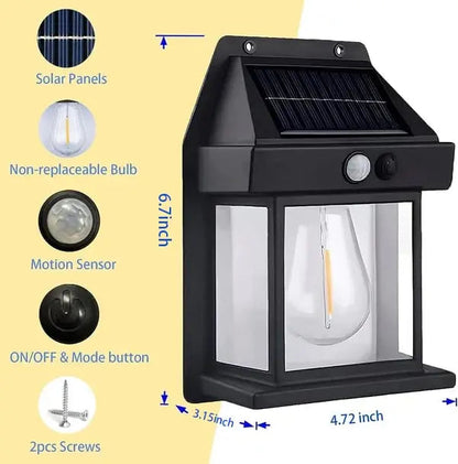Solar-Wandleuchte für den Außenbereich – Mit Bewegungssensor & Dämmerungsautomatik