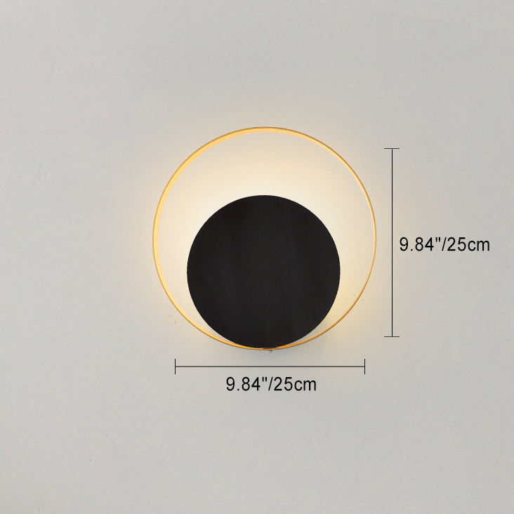 Moderner minimalistischer Eisenkreisring 1-Licht Wandlampe für das Schlafzimmer