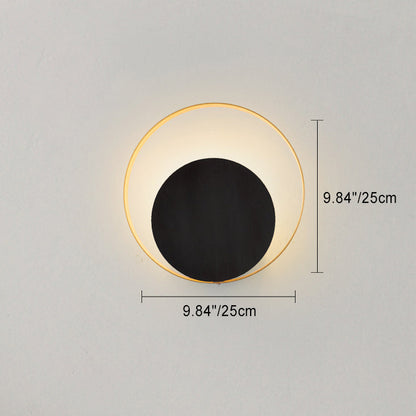 Moderner minimalistischer Eisenkreisring 1-Licht Wandlampe für das Schlafzimmer