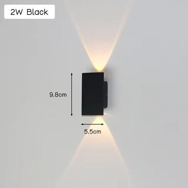 Licht - Moderne wetterfeste LED-Wandlampe aus Aluminium für den Außenbereich