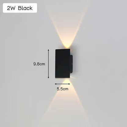 Licht - Moderne wetterfeste LED-Wandlampe aus Aluminium für den Außenbereich