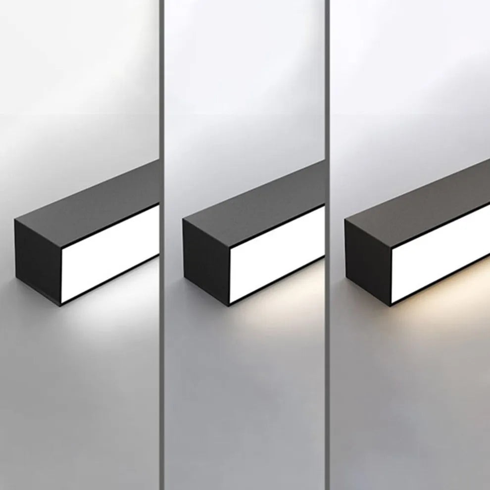 Schwarze Metall-Deckenlampe LED linear minimalistisches modernes Design