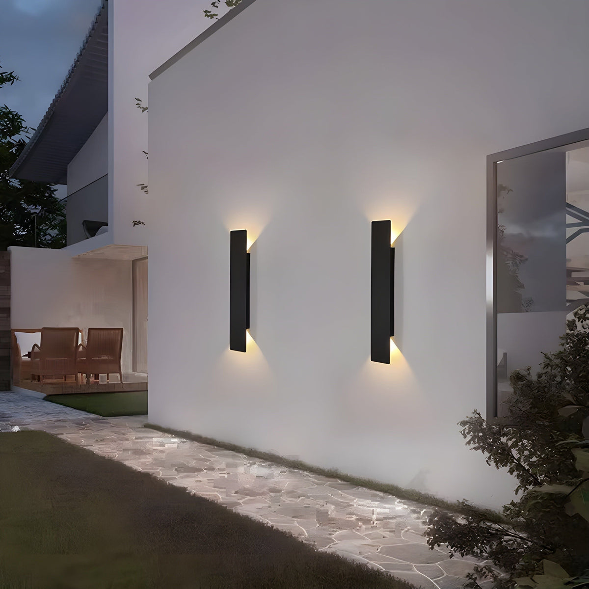 Licht - Moderne wetterfeste LED-Wandlampe aus Aluminium für den Außenbereich