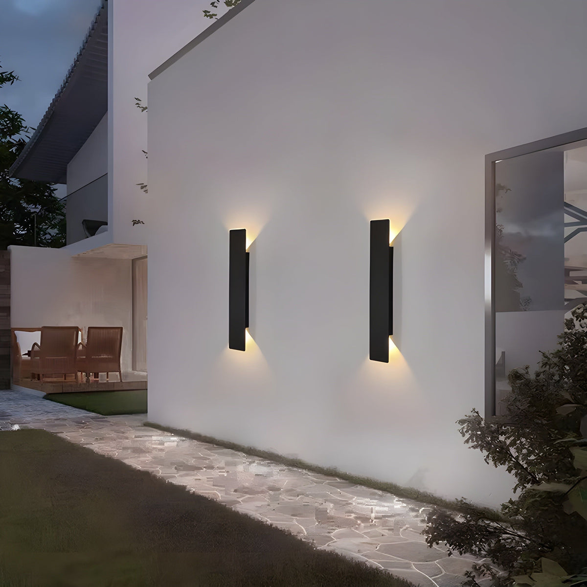 Licht - Moderne wetterfeste LED-Wandlampe aus Aluminium für den Außenbereich