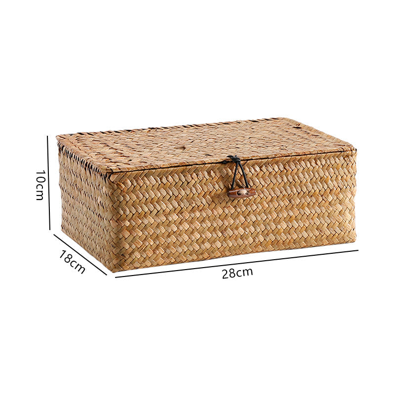 Handgewebte Aufbewahrungsbox mit Deckel