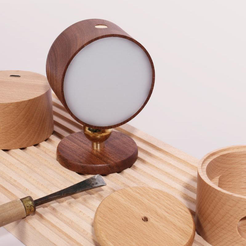 Einfaches Holz-USB-wiederaufladbares berührungsempfindliches magnetisches LED-Nachtlicht Wandleuchtenlampe
