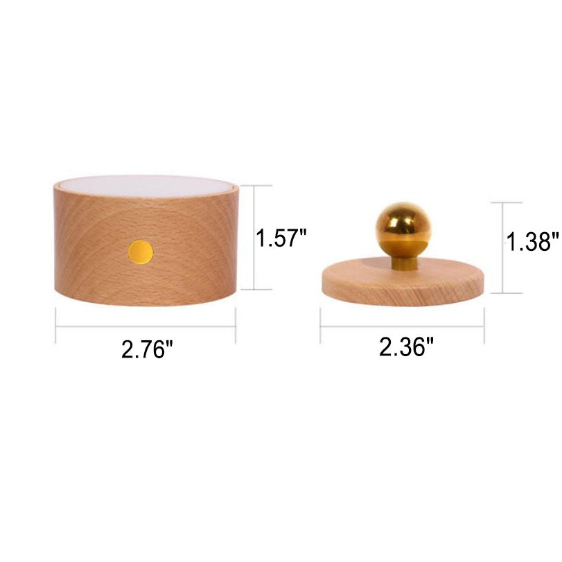 Einfaches Holz-USB-wiederaufladbares berührungsempfindliches magnetisches LED-Nachtlicht Wandleuchtenlampe