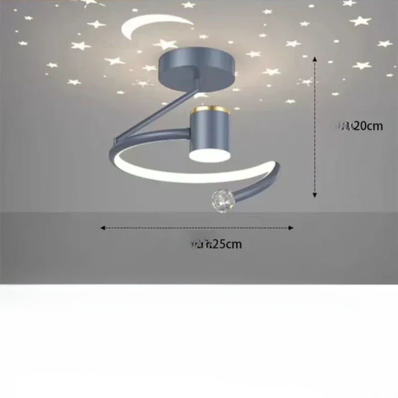 LED-Deckenleuchte mit Sternenhimmel – Modernes Kronleuchterdesign für das Kinderzimmer und das Wohnzimmer