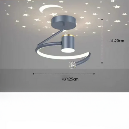 LED-Deckenleuchte mit Sternenhimmel – Modernes Kronleuchterdesign für das Kinderzimmer und das Wohnzimmer