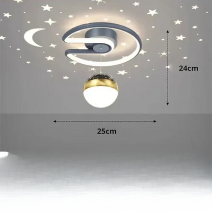 LED-Deckenleuchte mit Sternenhimmel – Modernes Kronleuchterdesign für das Kinderzimmer und das Wohnzimmer