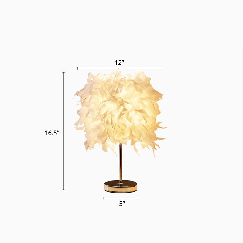 Weiße zylindrische Tischlampe Einfachheit Einzelne Glühbirne Feder Tischlampe