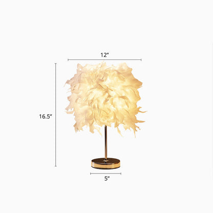 Weiße zylindrische Tischlampe Einfachheit Einzelne Glühbirne Feder Tischlampe