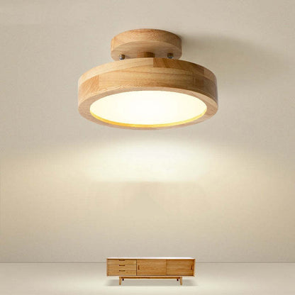 Stylische LED-Deckenleuchte aus Holz und Acryl für Schlafzimmer, Esszimmer und Wohnzimmer