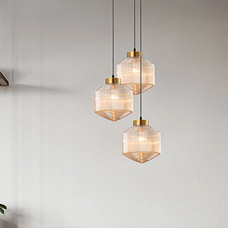 Moderne Trommelchandelier aus Glas - Elegante Beleuchtung für Esszimmer und Wohnzimmer