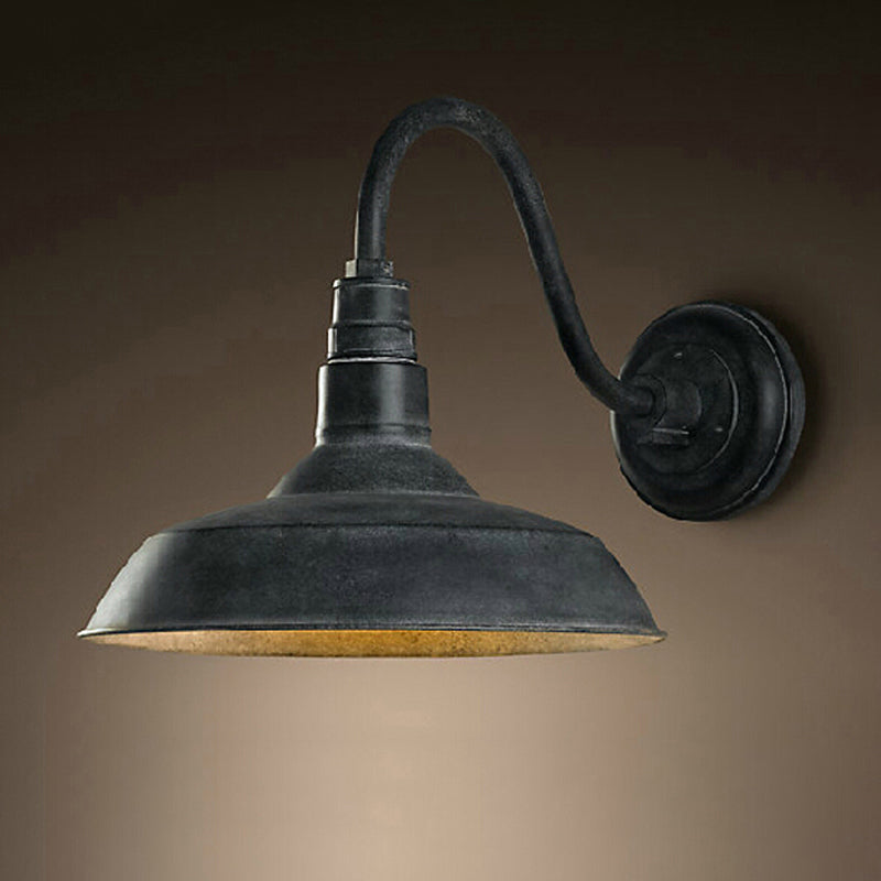 E27 Wandleuchte industrielle Topfdeckel-förmige Eisen Wandlampen