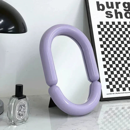 Heim Zeile | Eleganter unregelmäßiger ovaler Tischspiegel für die Wohnkultur