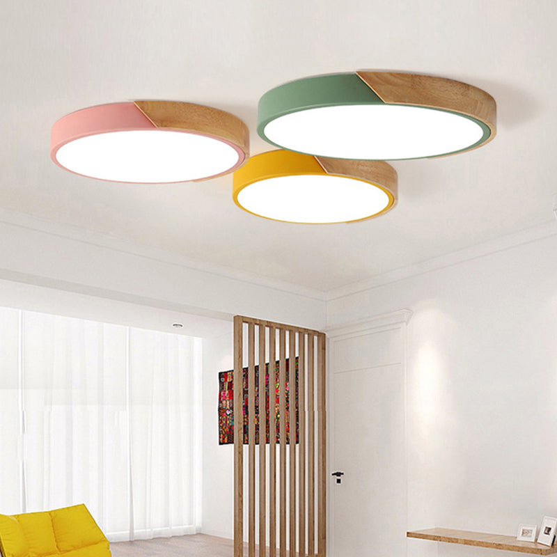 Moderne LED-Deckenleuchte für das Schlafzimmer - Energiesparende Acryl- und Metall-Einbauleuchte, verschiedene Farben