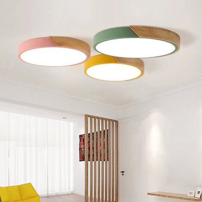 Moderne LED-Deckenleuchte für das Schlafzimmer - Energiesparende Acryl- und Metall-Einbauleuchte, verschiedene Farben