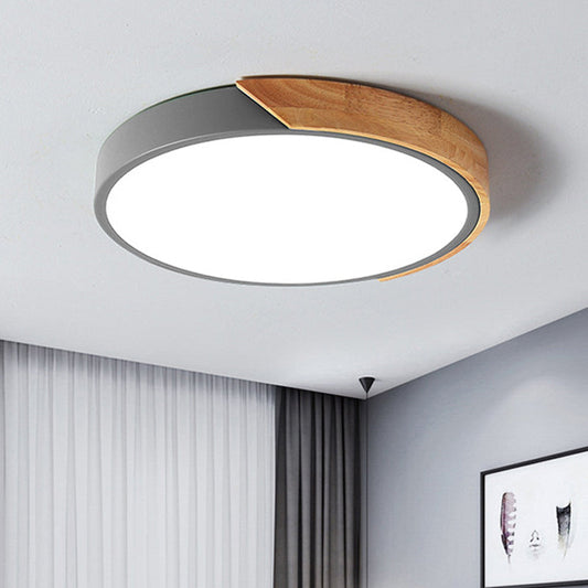 Moderne LED-Deckenleuchte für das Schlafzimmer - Energiesparende Acryl- und Metall-Einbauleuchte, verschiedene Farben
