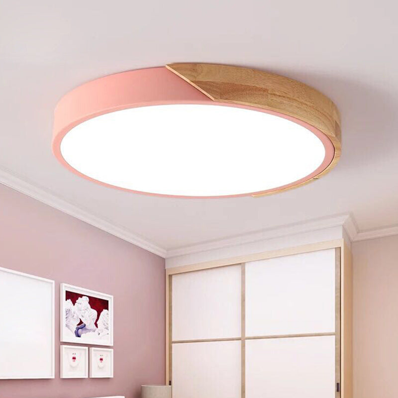 Moderne LED-Deckenleuchte für das Schlafzimmer - Energiesparende Acryl- und Metall-Einbauleuchte, verschiedene Farben