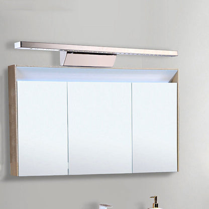Heim Zeile | Rechteckiger Innenwandspiegel Licht Edelstahl 16"/19.5" W LED Modern Wandmontiertes Licht in Chrom, Warm/Weiß Beleuchtung