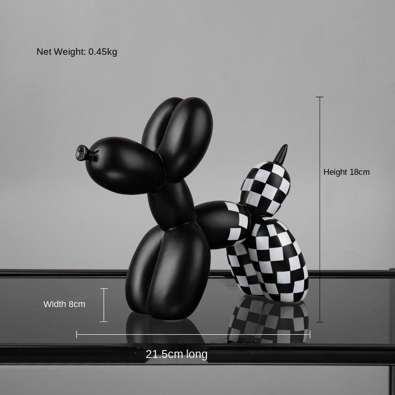 Schwarz-weißer Ballonhund