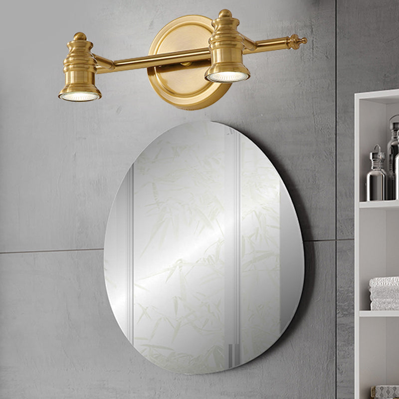 Linear Badezimmer-Waschtisch Spiegel Licht Tradition Metall 2/3/4-Glühbirne Messing Wand Leuchte Beleuchtung | Heim Linie