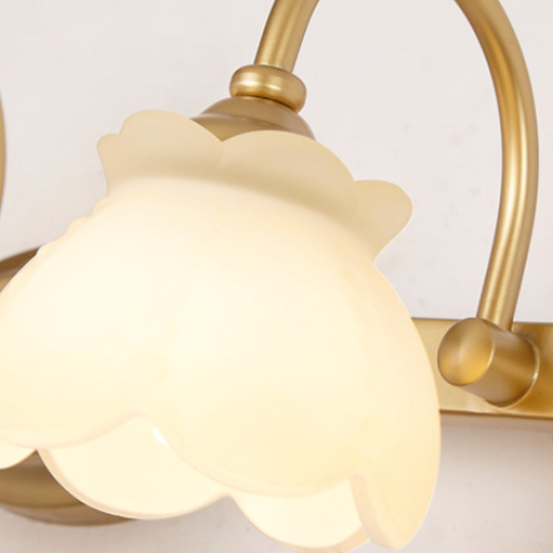 Blossom Badezimmer Waschbecken Spiegel Licht Traditionelle Metall LED 2/3/4 Köpfe Messing Wandmontierte Lampe | Heim Zeile