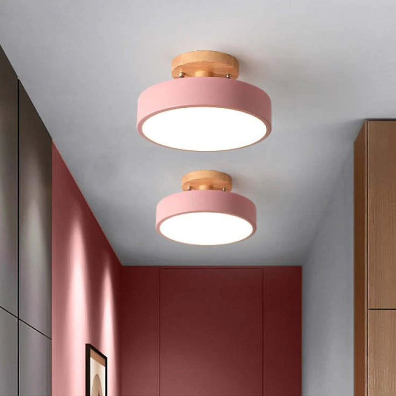 Stylische LED-Deckenleuchte aus Holz und Acryl für Schlafzimmer, Esszimmer und Wohnzimmer