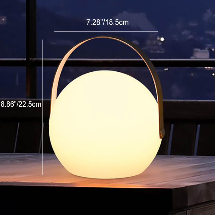 Moderne Einfachheit Kunststoff rund quadratisch Hand-LED-Tischlampe für den Außenbereich