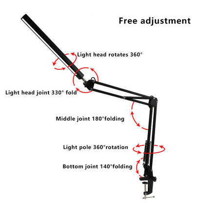LED faltbare lange Arm Clip Augenschutz USB Leselampe Tischlampe