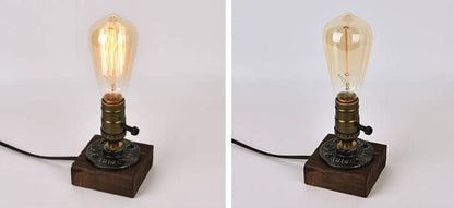 Vintage Industrial Iron Bulb 1-Licht Tischlampe