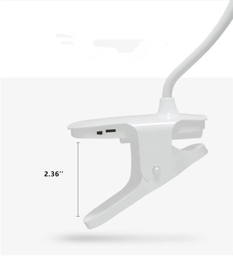 Einfache LED Clip Schreibtischlampe Wiederaufladbar Augenschutz Nachtlicht