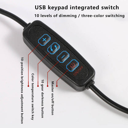 LED faltbare lange Arm Clip Augenschutz USB Leselampe Tischlampe