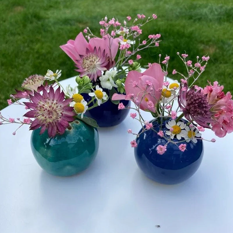 Harz handgefertigte Vase Blumen Stein Tischdekoration