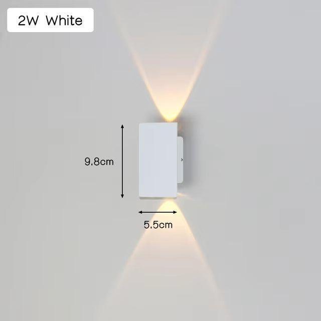 Licht - Moderne wetterfeste LED-Wandlampe aus Aluminium für den Außenbereich