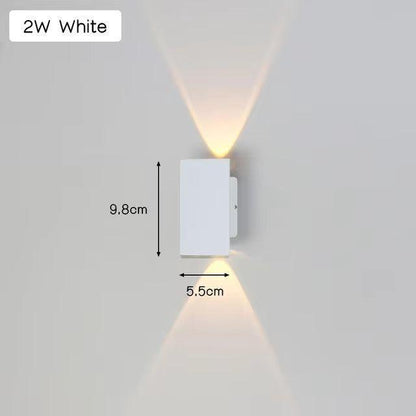Licht - Moderne wetterfeste LED-Wandlampe aus Aluminium für den Außenbereich