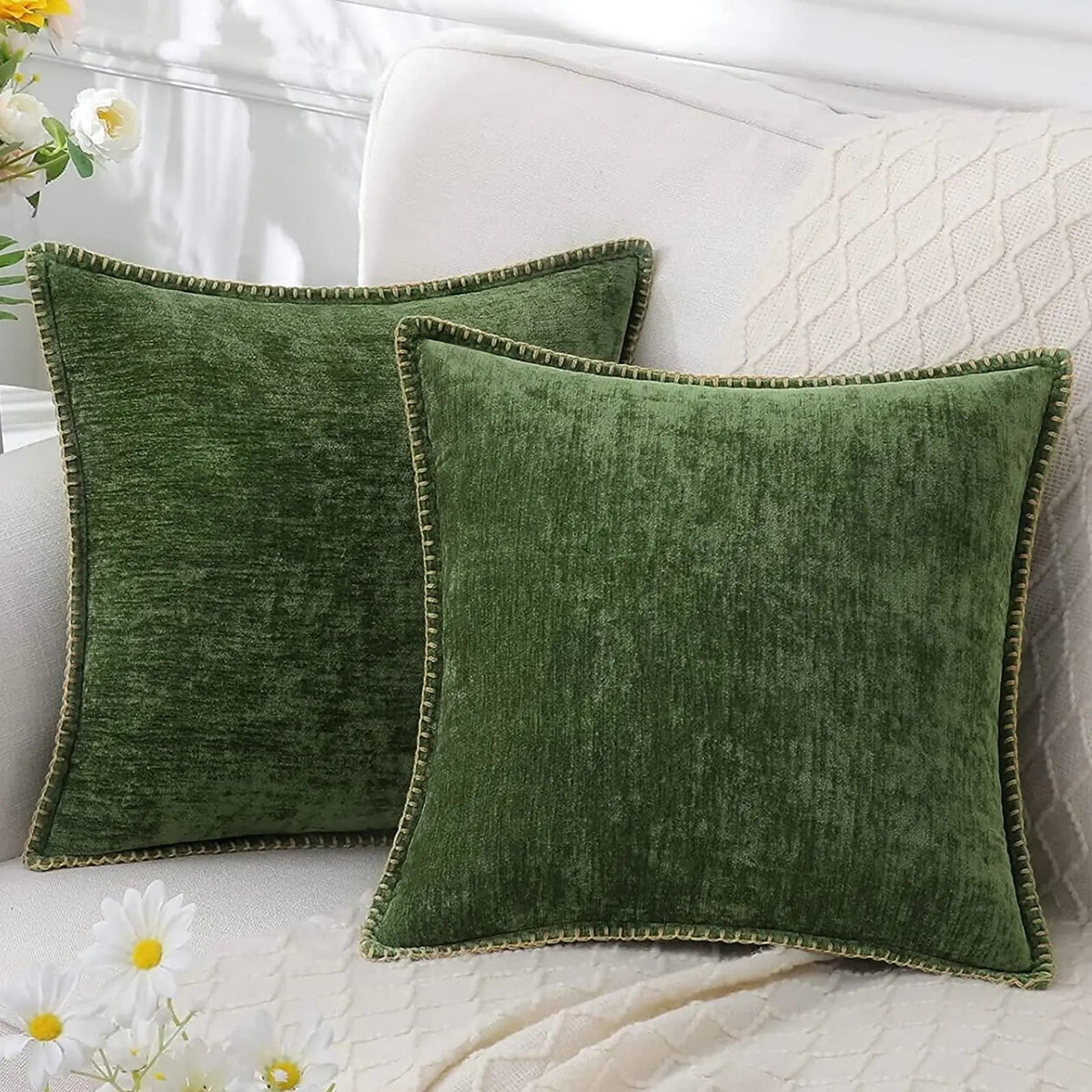 Weicher Chenille Samt Kissenbezug