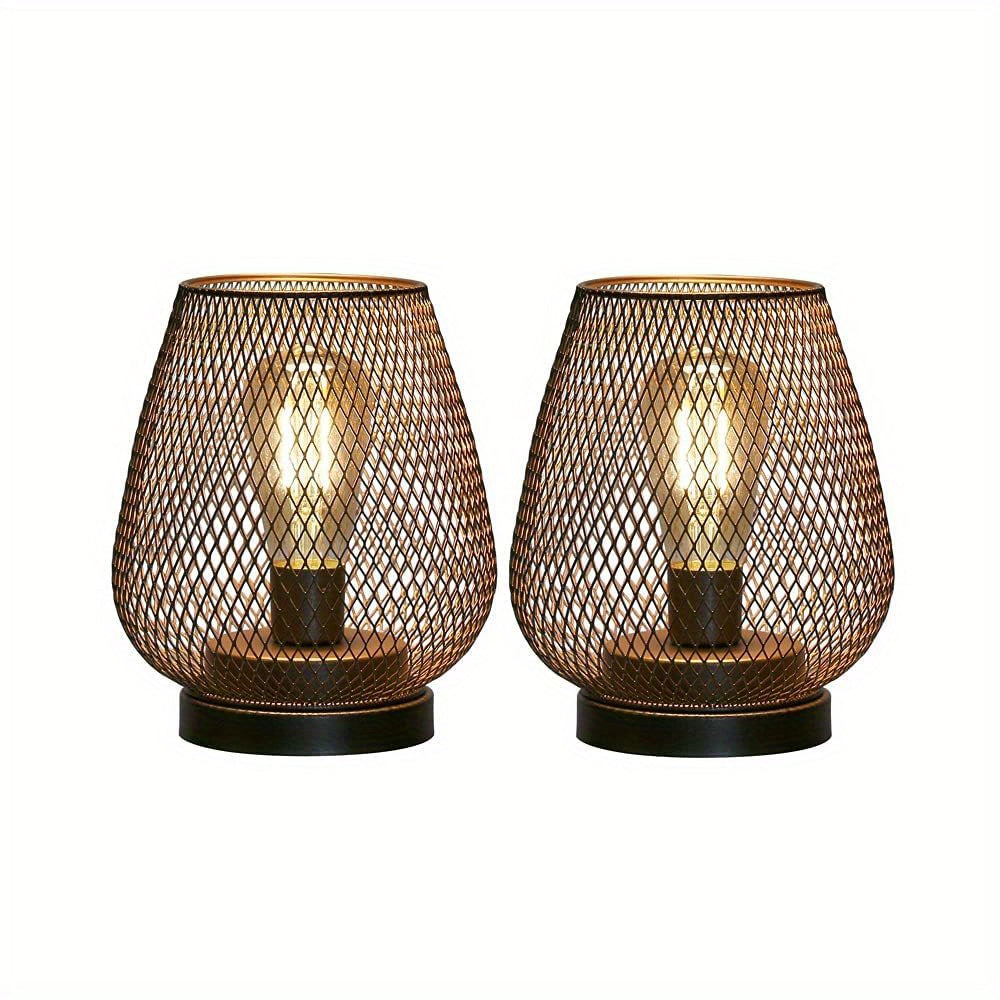 RusticMesh Tischlampen-Set Industriestil und Ambientebeleuchtung