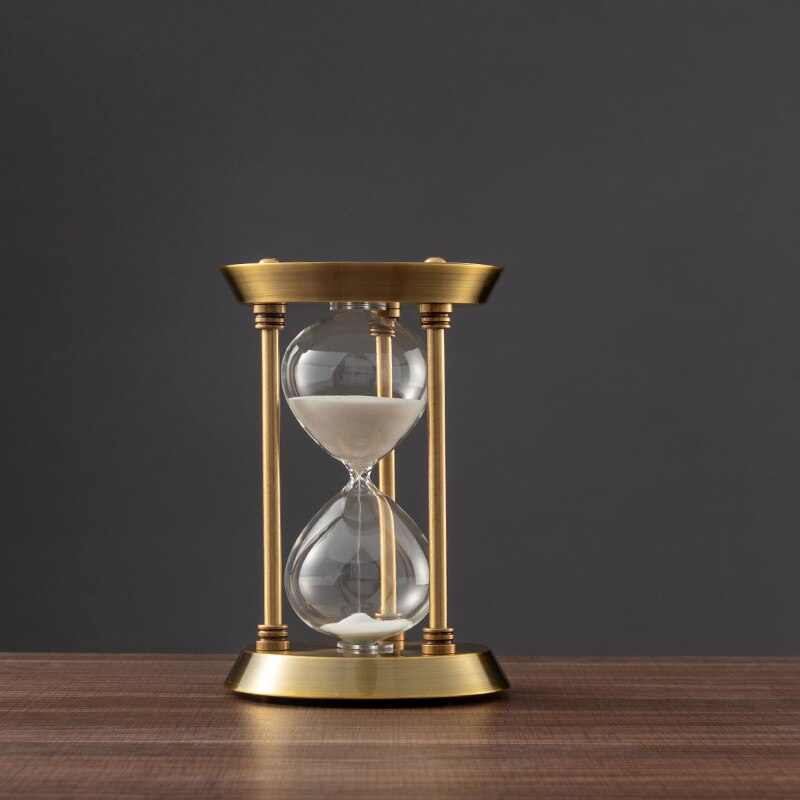 3/5/10 Minuten Retro Metall Handwerk Sanduhr Pendel Tischarrangement Ornament Sandtimer Sandglas Dekoration