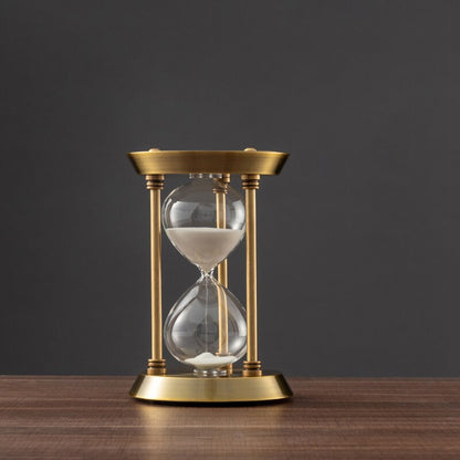 3/5/10 Minuten Retro Metall Handwerk Sanduhr Pendel Tischarrangement Ornament Sandtimer Sandglas Dekoration