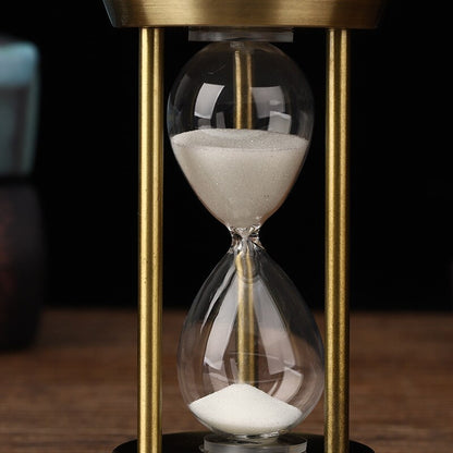 3/5/10 Minuten Retro Metall Handwerk Sanduhr Pendel Tischarrangement Ornament Sandtimer Sandglas Dekoration