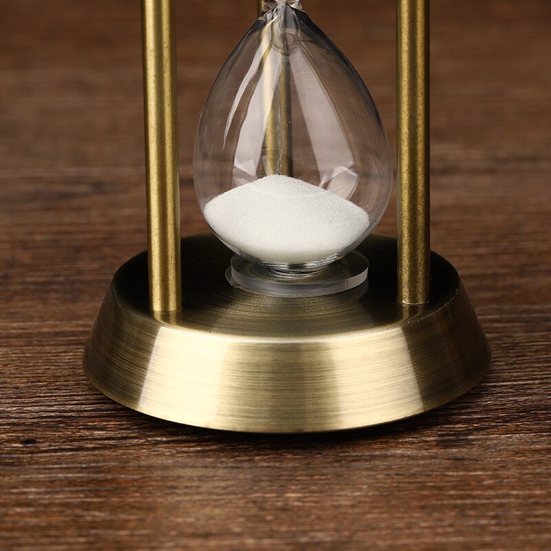 3/5/10 Minuten Retro Metall Handwerk Sanduhr Pendel Tischarrangement Ornament Sandtimer Sandglas Dekoration