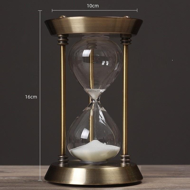 3/5/10 Minuten Retro Metall Handwerk Sanduhr Pendel Tischarrangement Ornament Sandtimer Sandglas Dekoration