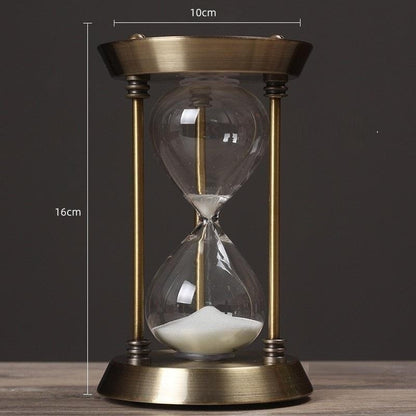 3/5/10 Minuten Retro Metall Handwerk Sanduhr Pendel Tischarrangement Ornament Sandtimer Sandglas Dekoration
