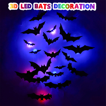 3D Fledermaus LED Wanddekoration — Verwandeln Sie Ihr Zuhause in die gruseligste Halloween-Bühne mit realistischen Flugillusionen!