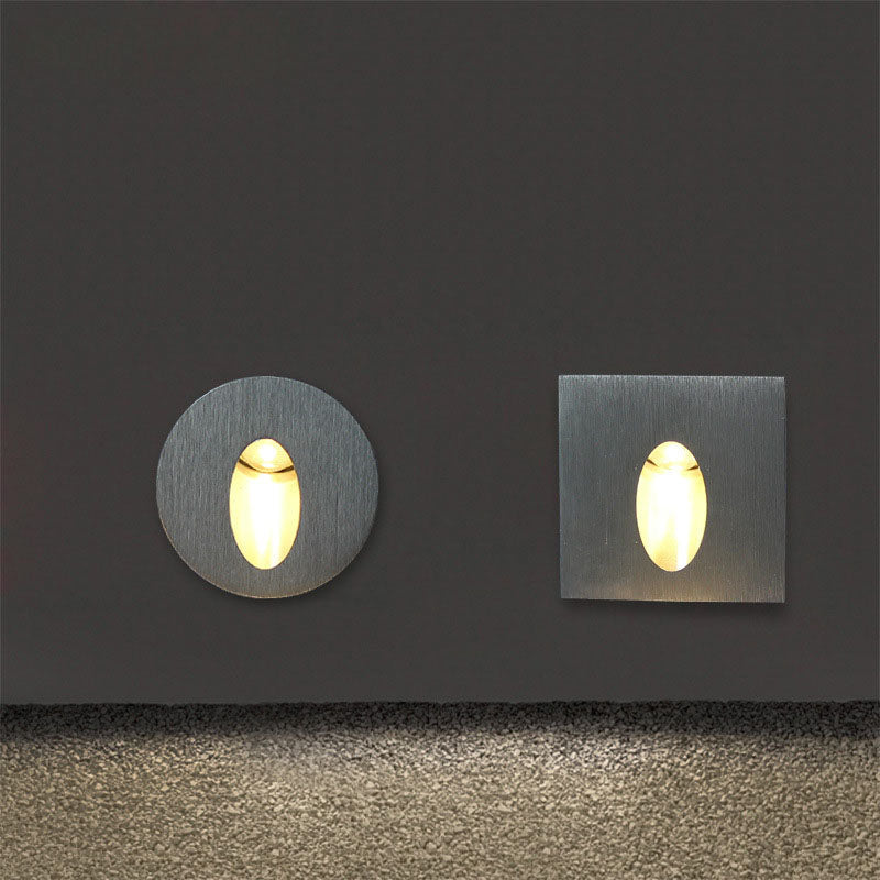 LED-Fußlichter, Treppenlichter, Aluminium eingelassene Ecklichter, Treppenlichter, quadratische Wandleuchten, runde Wandleuchten, Flurlichter
